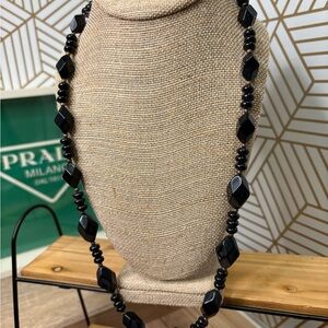Black Beaded Necklace